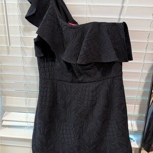 Lilly Pulitzer Black One-Shoulder Dress